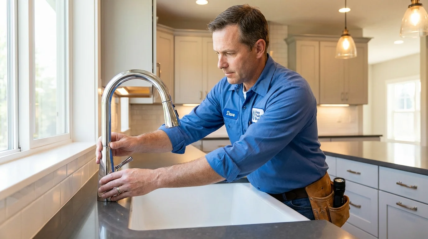 Kitchen faucet installation by Johns Plumbing LLC in Suffern